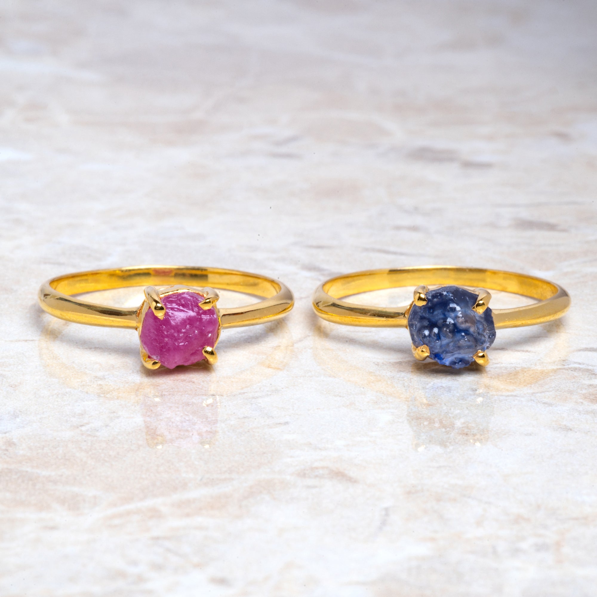 Raw Ruby Engagement Ring, Solitaire Ring, Gift For Her, July Birthstone Ring, Ruby 14K Solid Gold Promise Ring, Natural Ruby Ring