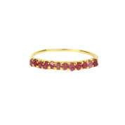 Rough Ruby Multi-Stone July Birthstone Stackable Birthstone Ring In 14K Solid Gold, Birthstone Jewelry, Personalised Jewelry, Gift For Her