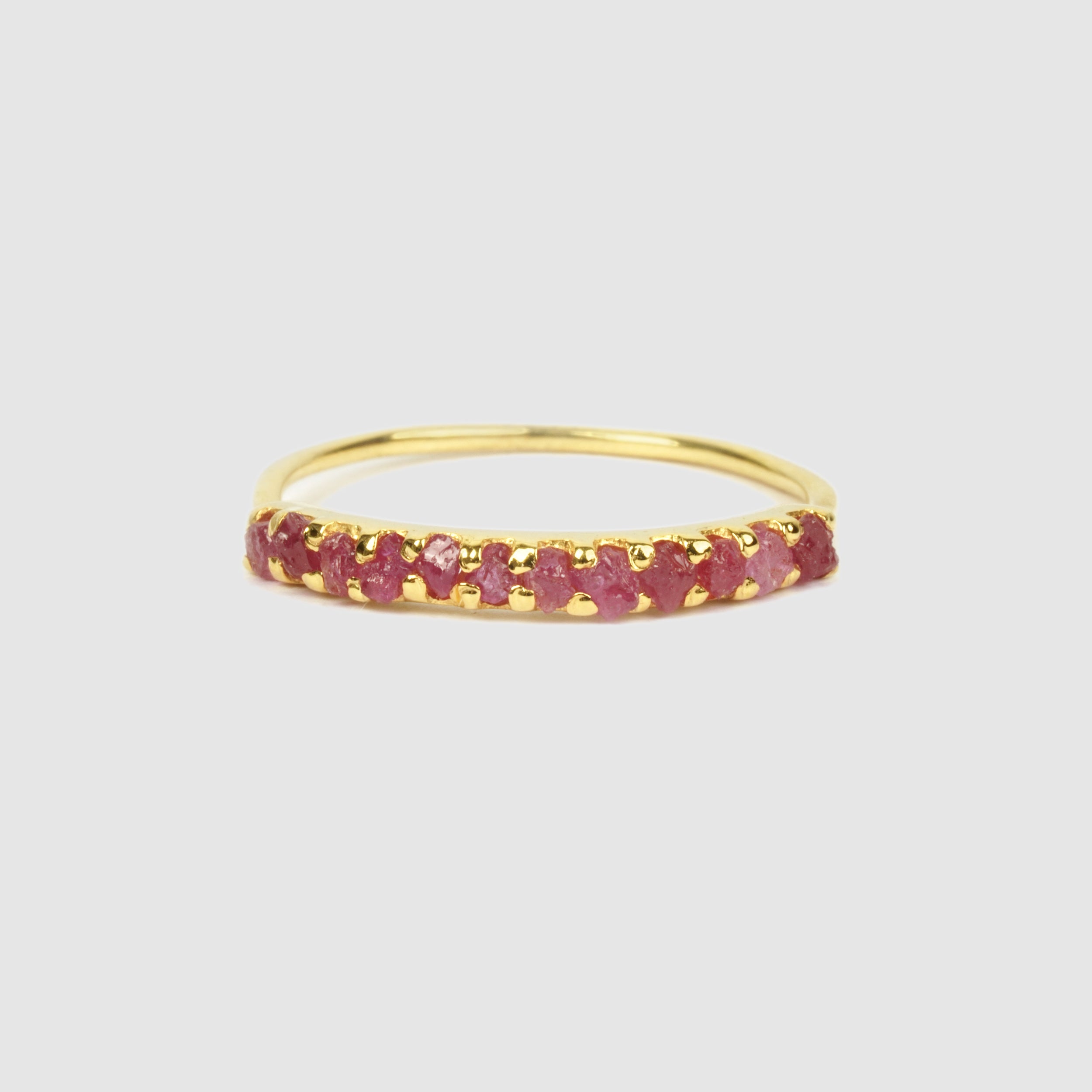 Rough Ruby Multi-Stone July Birthstone Stackable Birthstone Ring In 14K Solid Gold, Birthstone Jewelry, Personalised Jewelry, Gift For Her