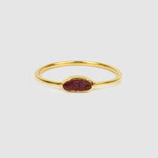 Natural Raw Oval Ruby July Birthstone Ring in 14K Solid Gold, Engagement Ring, Promise Ring, Unique Gift for her by Skosh, Birthstone Ring