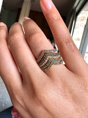 Raw Gray Diamond Wedding Band