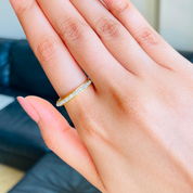 White Rough Diamond Ring, 14k Solid Gold Ring, Stackable Ring, Unisex Ring, Minimal Jewelry, Wedding Present, Eternity Band, Raw Stone Ring