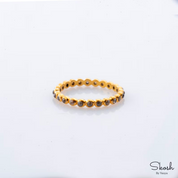 Rose Cut Salt and Pepper Full Eternity Diamond Ring in 14K Solid Gold, Minimal Wedding Band Jewelry by Skosh, Unique Gift for Her