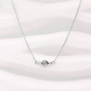 Hexagon Shaped Salt and Pepper Diamond Necklace