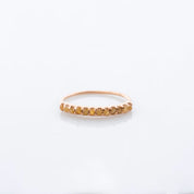 14K Solid Gold Ring, Yellow Rough Diamond Ring, Raw Diamond, Stacking Ring, Natural Diamond, Wedding Band, Half Eternity Band, Minimal Ring