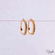 Yellow Diamond Dangling Mini Hoop Earrings, 14k Solid Gold Huggie Hoop Earrings, Minimalist bridal earrings, Christmas earrings