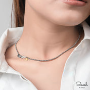 Sideways Initial Letter necklace