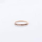 Raw Pink Gray Diamond Stacking Ring in 14K Solid Gold - Unique Promise or Half Eternity Band with Natural Rough Diamonds - Minimalist Style