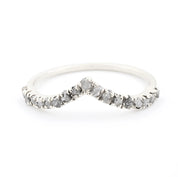 Raw Gray Diamond Wedding Band