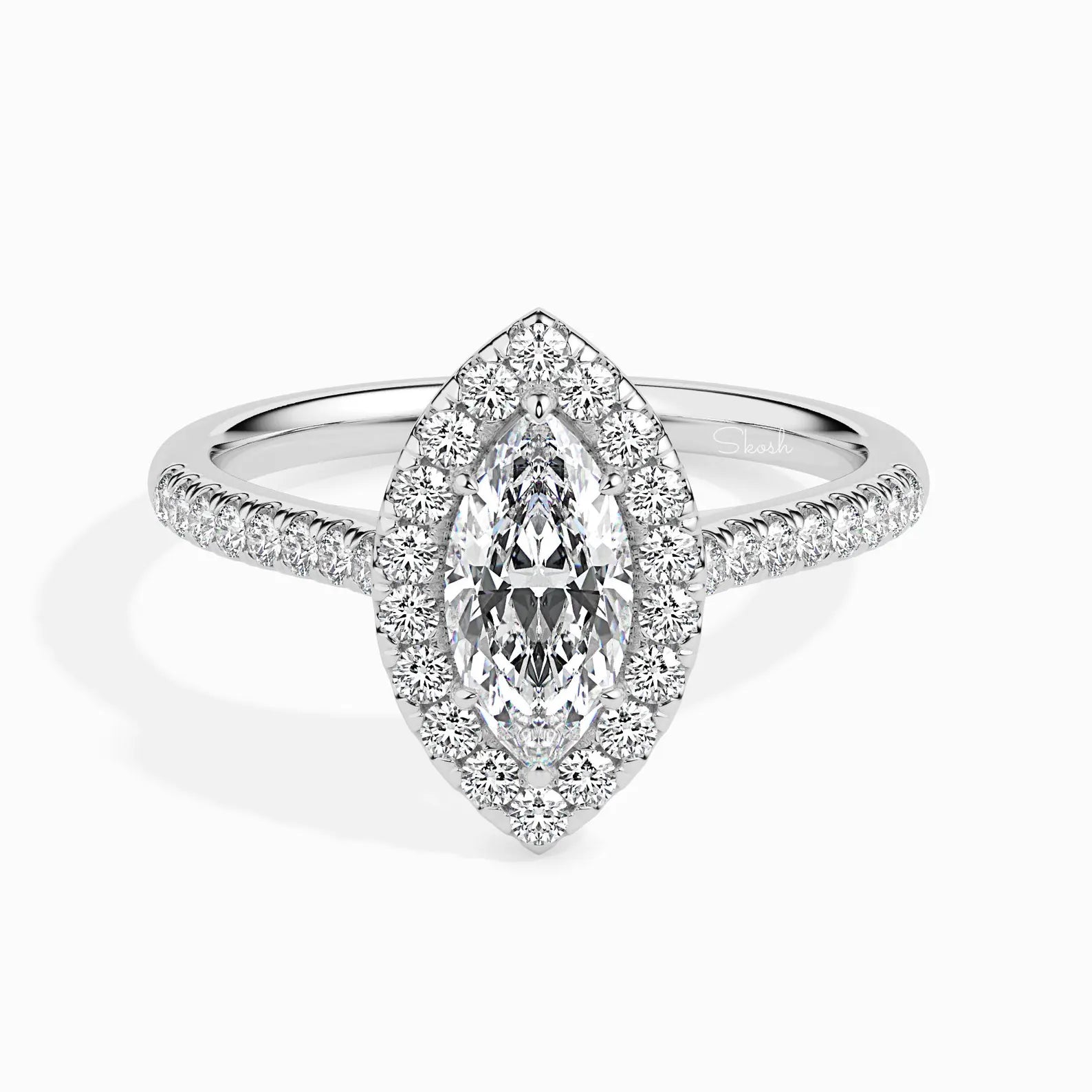 2 Carat Marquise Diamond Solitaire Ring
