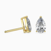 1 Ct to 6 Carats Diamond Pear Cut Shape Lab Grown Diamond Solitaire Stud Earrings