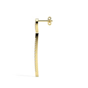 Elegant Tapered Long Diamond Drop Earrings