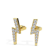 Lighting Bolt Diamond Stud Earrings