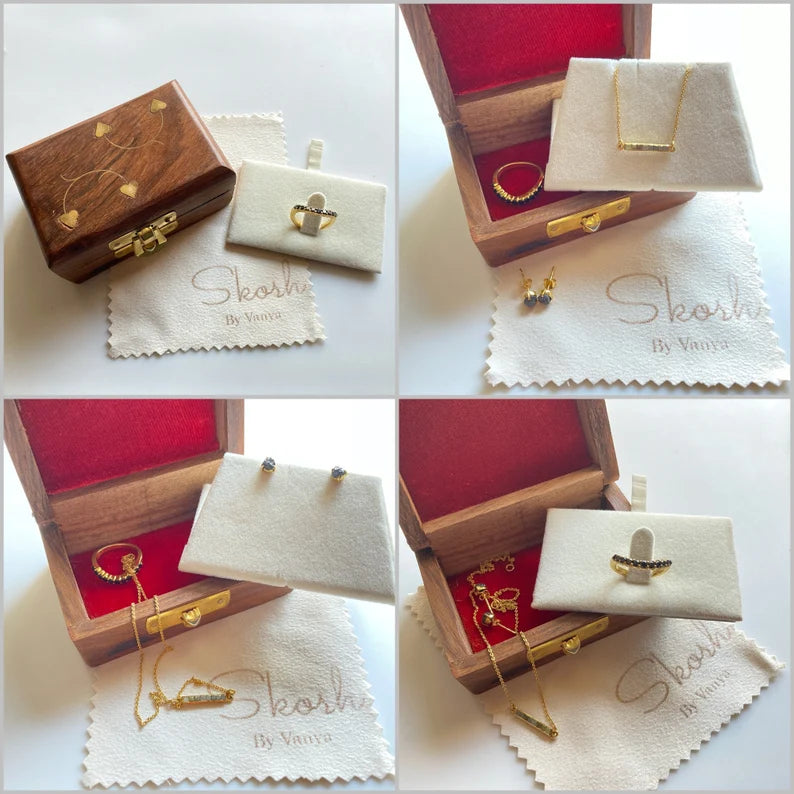 Red Brown Rough Diamond Stud Earring