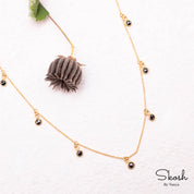 Black Rose cut Diamond Floating Necklace