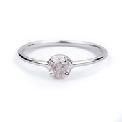 Earth Mined Pink Round Brilliant Cut Diamond Ring For Her