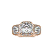 5 TCW Princess Cut Lab Grown Diamond Wedding Ring