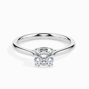 2 Carats Square Cushion Cut Lab Grown Diamond Solitaire Wedding Ring