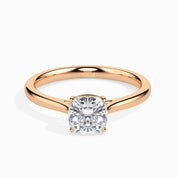 2 Carats Square Cushion Cut Lab Grown Diamond Solitaire Wedding Ring