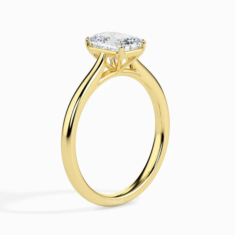 2 Carats Emerald Cut Engagement Wedding Ring