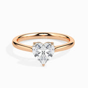 Lab Grown Diamond Solitaire Ring, IGI Certified 1.50 TCW Heart Cut Wedding Ring, 0.50 - 4 CTW Diamond, Engagement Ring, 14k Gold Jewelry