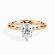 Lab Grown Diamond Solitaire Ring, IGI Certified 1.50 TCW Pear Cut Wedding Ring, E/VVS2 0.50 - 4 CTW Diamond, Engagement Ring