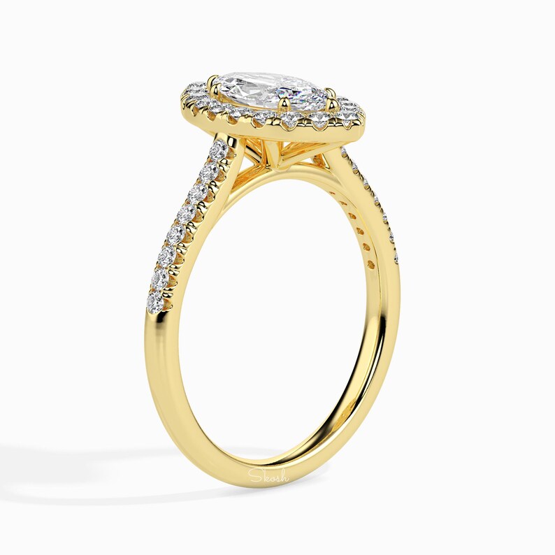 1.50 CTW Marquise Diamond Solitaire Ring, IGI Certified Lab Grown 0.5 - 4 CTW Diamonds, Engagement Wedding Ring, 14k Gold Jewelry