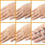 Oval Cut Man Made Diamond Ring with Side Stones