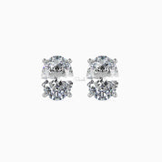 1 - 6 Carats Oval Cut Lab Grown Diamond Solitaire Stud Earrings