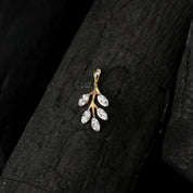 Leaf Diamond Charm Pendant