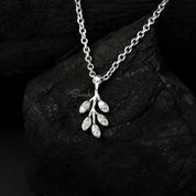 Leaf Diamond Charm Pendant