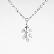 Leaf Diamond Charm Pendant