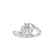 1 TCW Round Lab Grown Diamond Engagement Ring