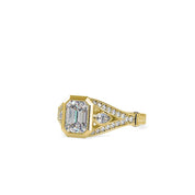 IGI Certified 1.4 CTW Emerald Cut Lab Grown Diamond Solitaire Engagement Ring, Wedding Ring, 14K Solid Gold Jewelry