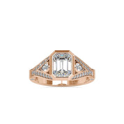 IGI Certified 1.4 CTW Emerald Cut Lab Grown Diamond Solitaire Engagement Ring, Wedding Ring, 14K Solid Gold Jewelry