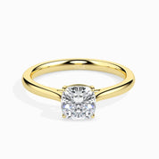 2 Carats Square Cushion Cut Lab Grown Diamond Solitaire Wedding Ring