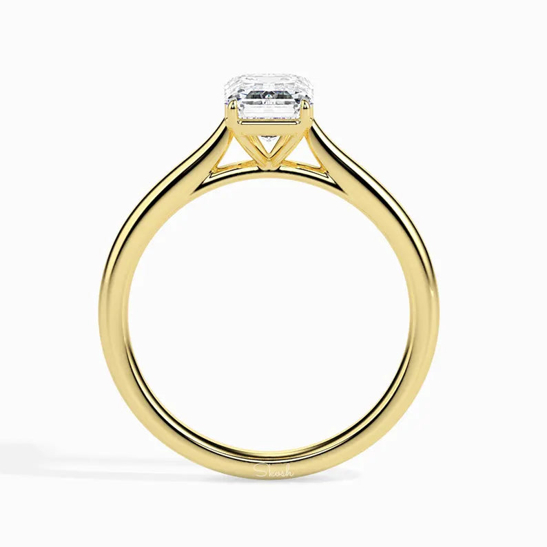 2 Carats Emerald Cut Engagement Wedding Ring
