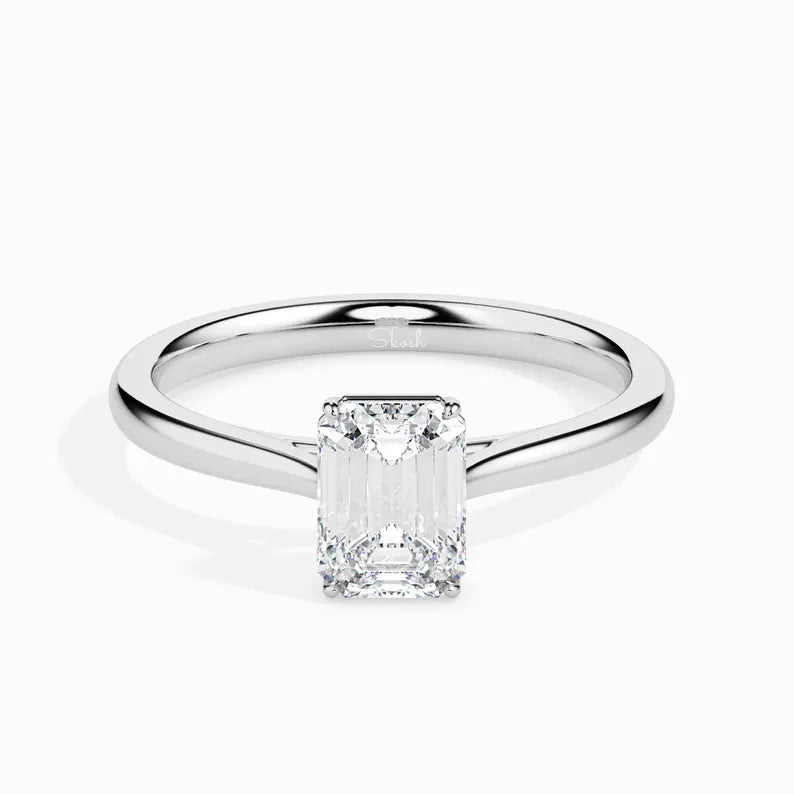 2 Carats Emerald Cut Engagement Wedding Ring