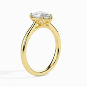 Lab Grown Diamond Solitaire Ring, IGI Certified 1.50 TCW Pear Cut Wedding Ring, E/VVS2 0.50 - 4 CTW Diamond, Engagement Ring