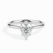 Lab Grown Diamond Solitaire Ring, IGI Certified 1.50 TCW Pear Cut Wedding Ring, E/VVS2 0.50 - 4 CTW Diamond, Engagement Ring