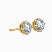 10 Carats Diamond Round Brilliant Cut Lab Grown Diamond Solitaire Stud Earrings