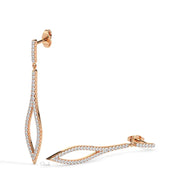 Long Drop Bridal Diamond Dangle Statement Earrings