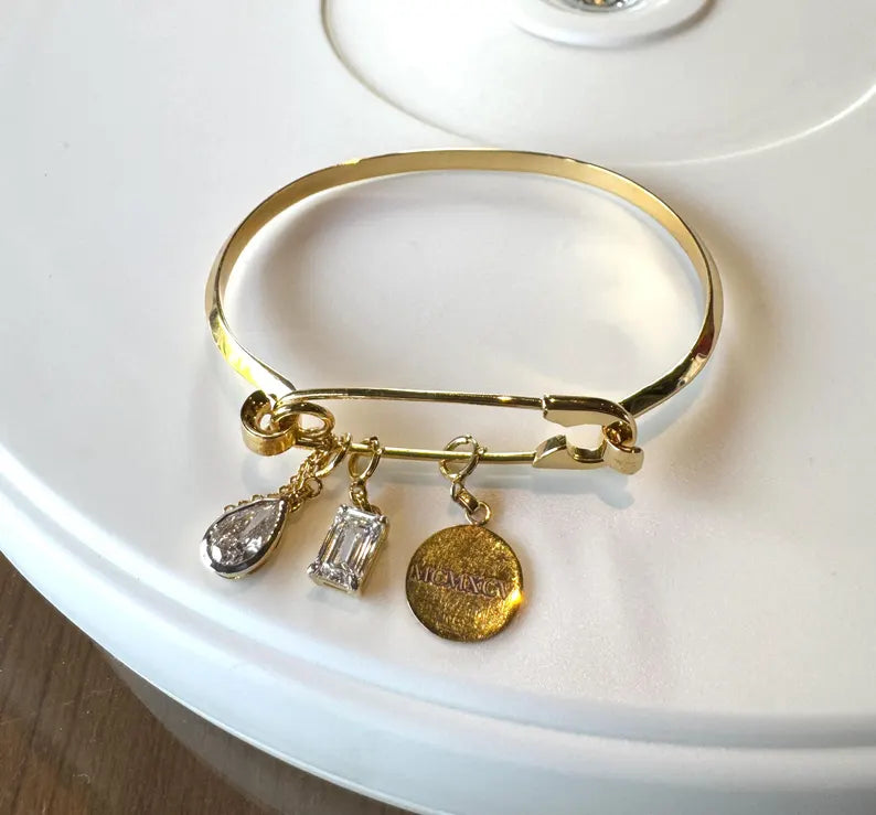 Safety Pin Cuff Bracelet