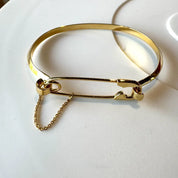 Safety Pin Cuff Bracelet
