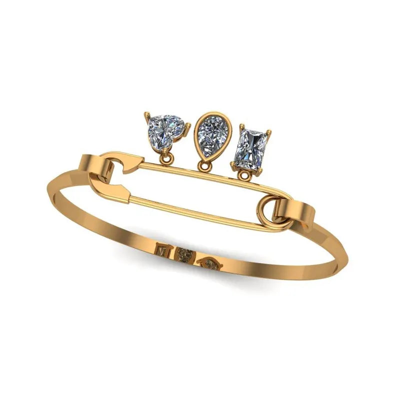 Safety Pin Cuff Bracelet