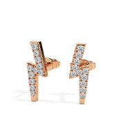 Lighting Bolt Diamond Stud Earrings