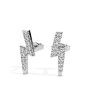 Lighting Bolt Diamond Stud Earrings