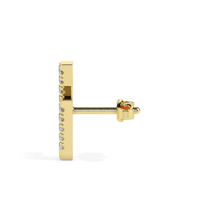 Lighting Bolt Diamond Stud Earrings