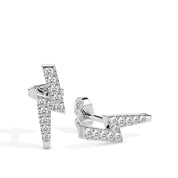 Lighting Bolt Diamond Stud Earrings
