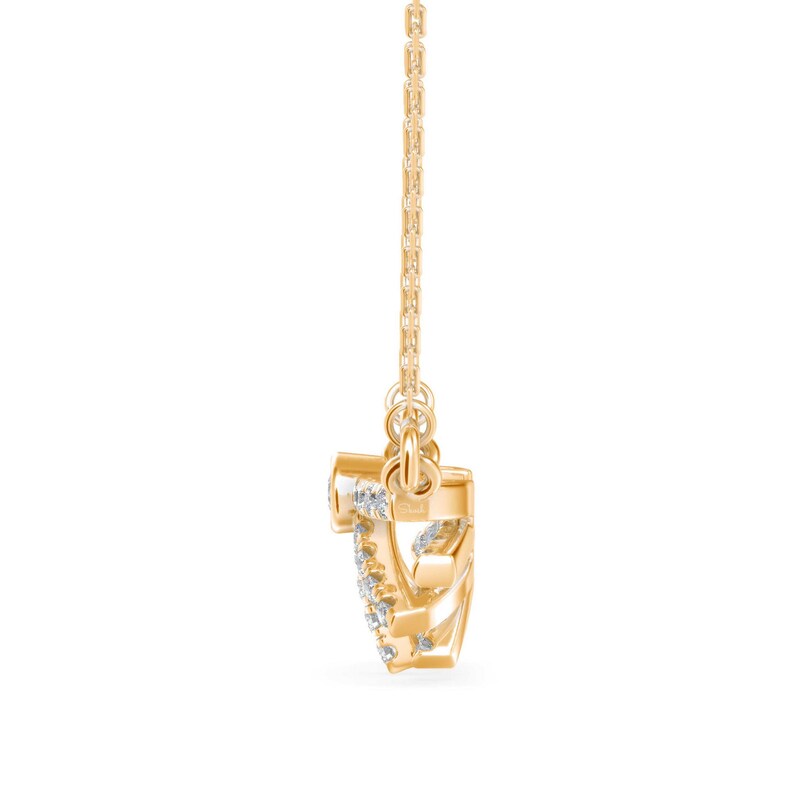 Fan Lab Grown Diamond Pendant Necklace